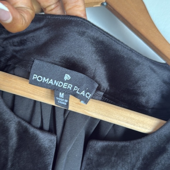 TUCKERNUCK POMANDER PLACE Black Velvet Finley Flutter Sleeve Top medium - Picture 4 of 10